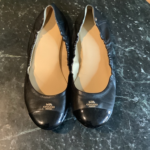 Coach Shoes - Coach Black Leather Ballet Flats